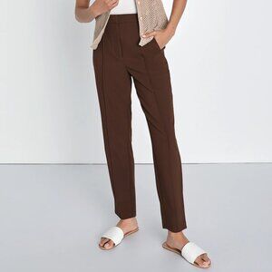 Chic Business Brown High-Waisted Trouser Pants